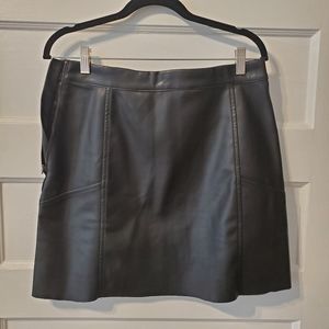 Faux Leather Mini Skirt